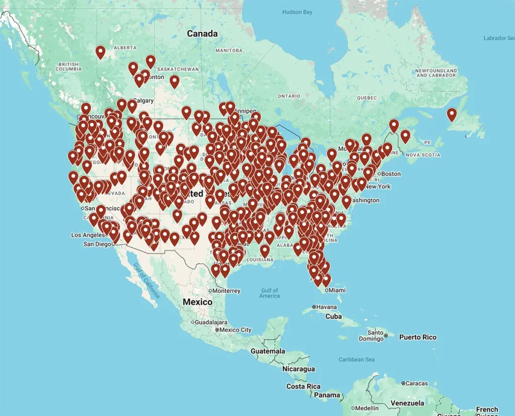 Duraclutch Dealer Map
